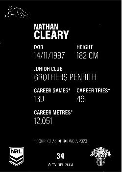 2023 NRL Traders Rivalry #34 Nathan Cleary Back